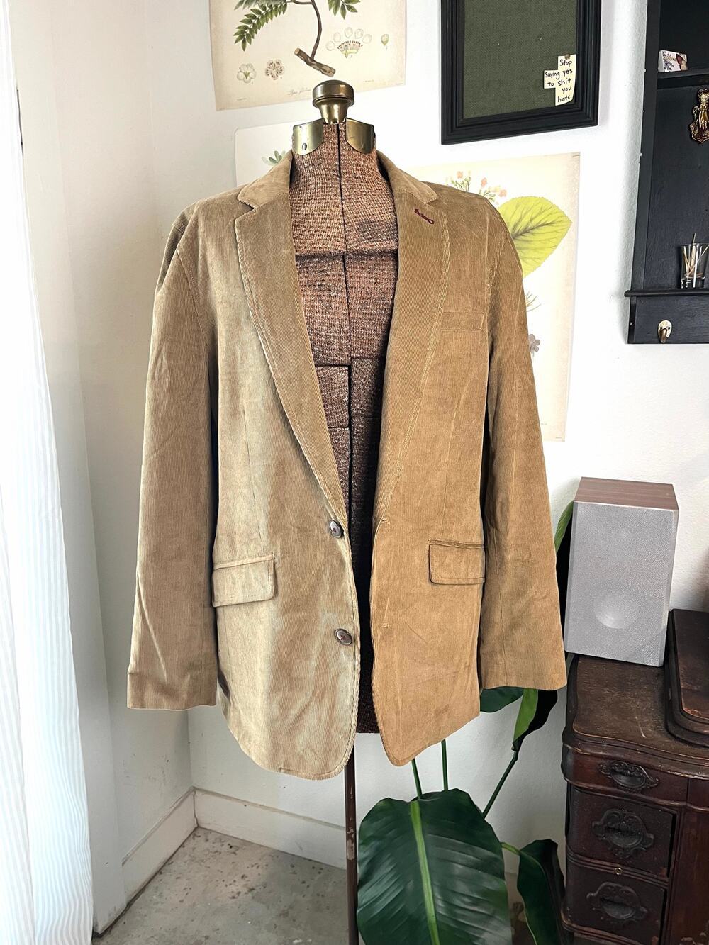 Red Camel 1903 Men’s Blazer Size M Tan Corduroy Sport Coat Light Academia